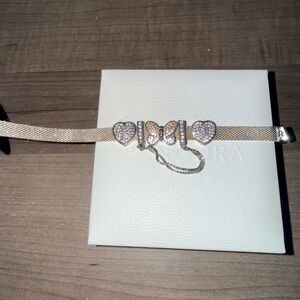 Pandora: Elegant Silver Heart Bracelet